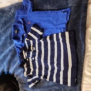 2 short sleeved polo shirts